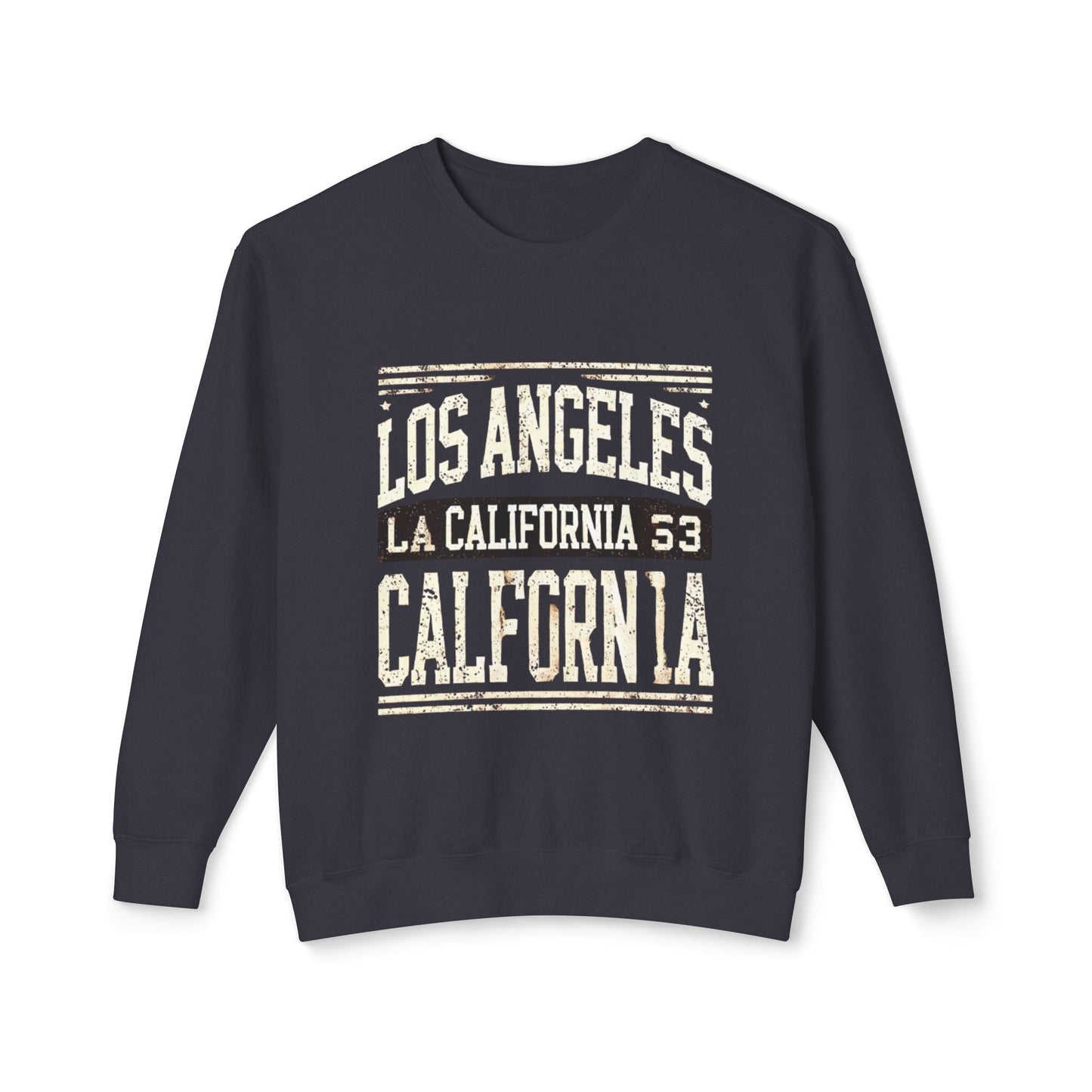 California Vibes Unisex Lightweight Crewneck Sweatshirt - Los Angeles Design